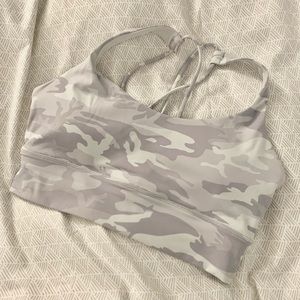 White/Grey Camo Sports Bra